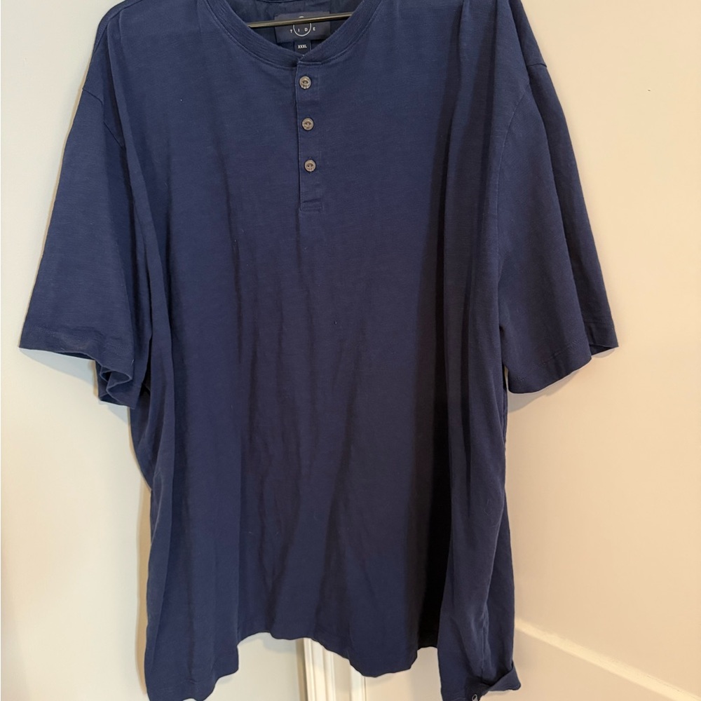 Men's Navy Casual Button Down Shirt